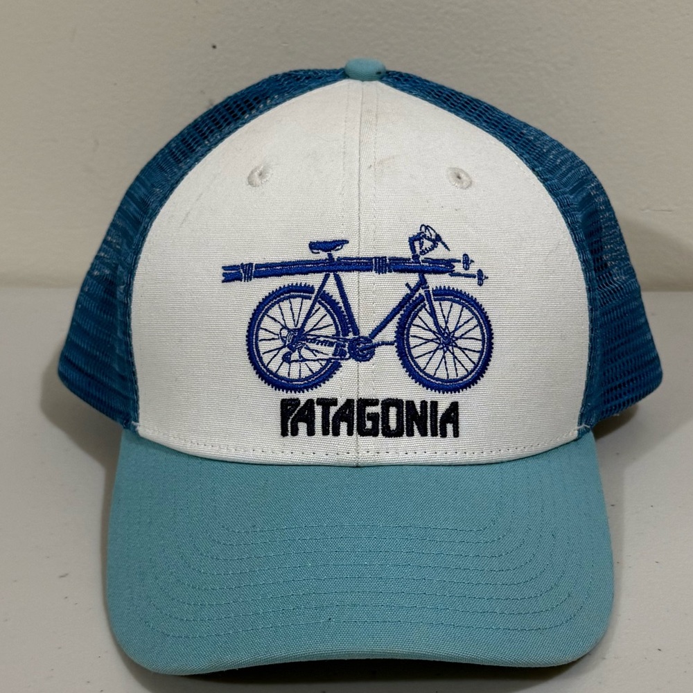 Patagonia Blue and White Trucker Hat